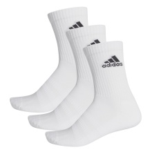 adidas Sportsocken Crew Cushion (Fußgewölbeunterstützung, durchgehend gepolstert) weiss - 3 Paar